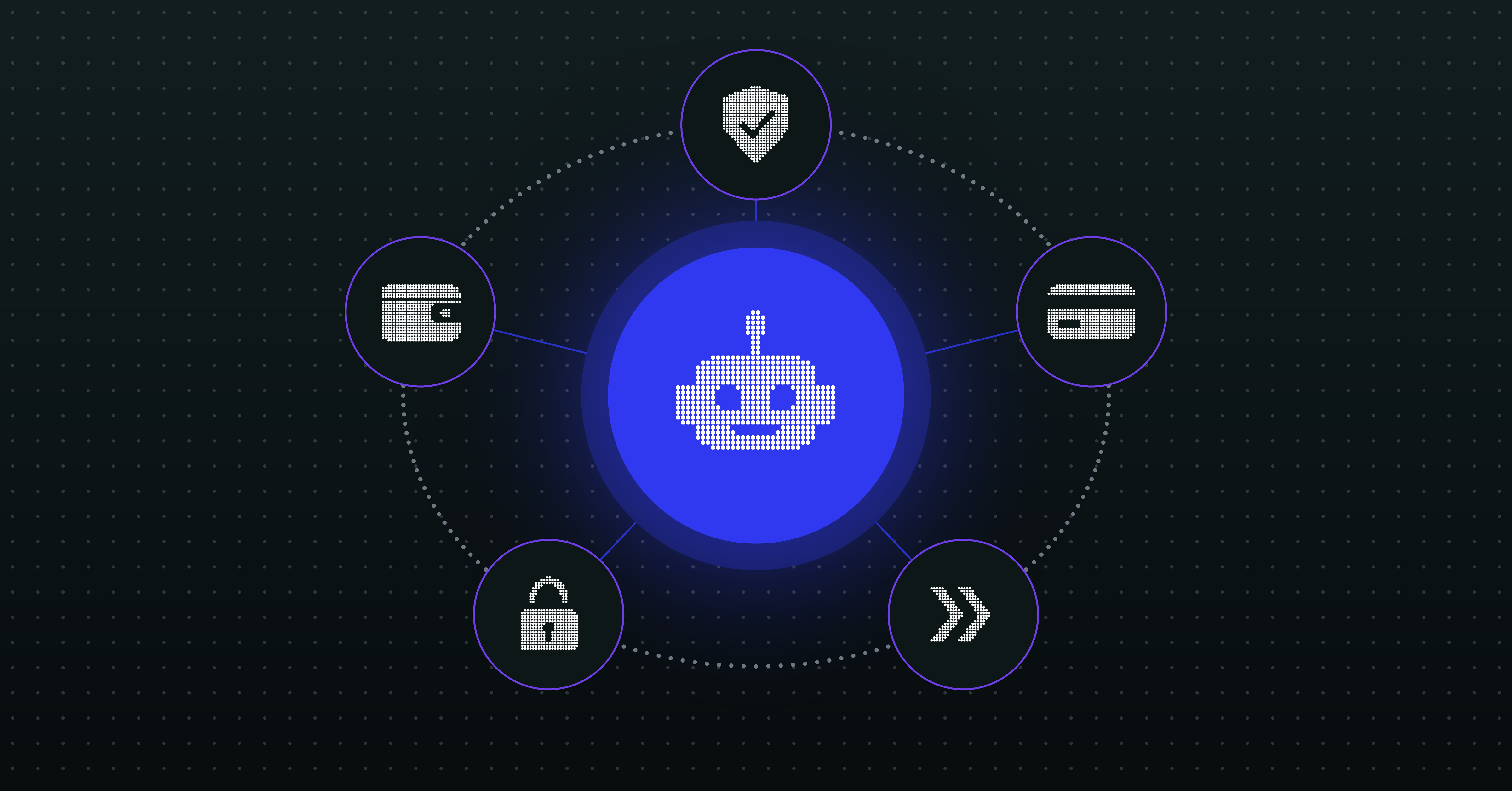 AI agent connected to wallet and payment icons